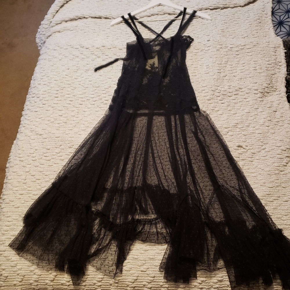 Free People Embroidered Mess Slip Dress